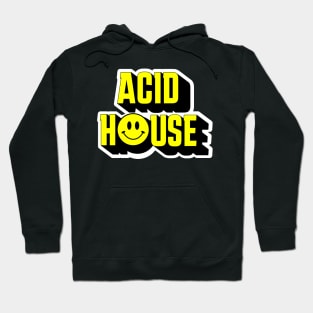 ACID HOUSE  - Smiley Font Hoodie